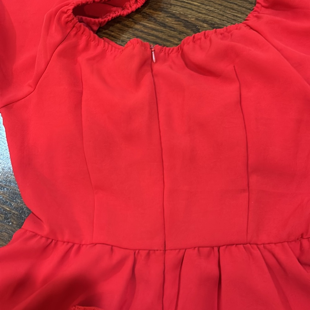 red romper dress (skort under dress) - Picture 7 of 7